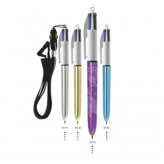 Stylo Bille 4 Couleurs Brillant Promotionnel éco Conçu BIC 4 COLOURS SHINE