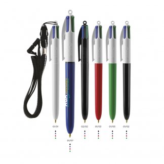 Stylo Bille 4 Couleurs Publicitaire éco Conçu Et Certifié BIC 4 COLOURS