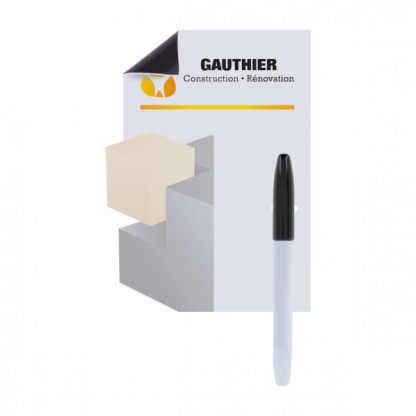 Tableau Blanc Magnétique Avec Marqueur à Votre Forme En PVC MEMO MAGNET Gauthier