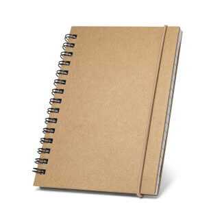 Carnet A6 Personnalisé En Carton Naturel Spirale POCKET SPIRALE