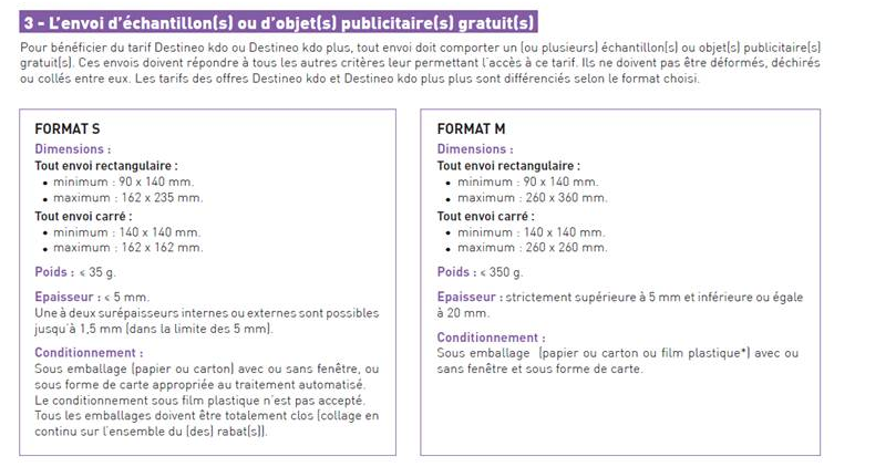 Envoi en nombre d'objets publicitaires La Poste