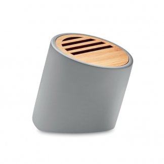 Enceinte Bluetooth publicitaire En Ciment Calcaire Et Bambou VIANA SOUND