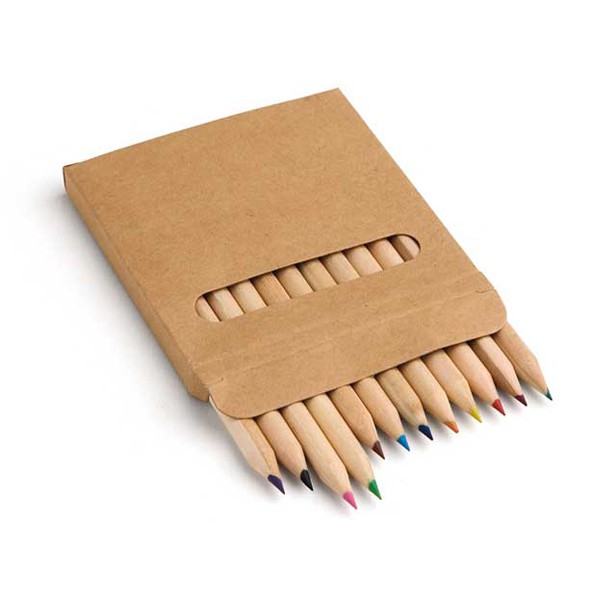 12 petits crayons de couleur personnalisable en bois – COLOR SET