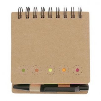 Bloc A7 + notes + ministylo en carton recyclé personnalisable - vierge - MINIBOOK