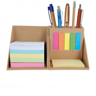 Bloc cube pliable avec notes en carton recyclé personnalisable - crayon - RECYPLICUBE