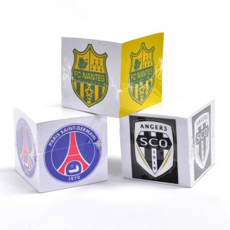 Bloc note cube promotionnel en papier recyclé ou certifié - Foot