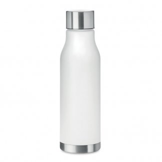 Bouteille Publicitaire En Bouteilles Plastiques Recyclées Et Acier Inoxydable 600ml GLACIER RPET Blanc