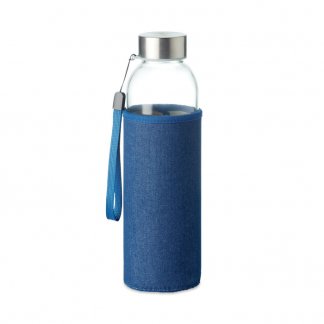 Bouteille En Verre Promotionnelle Avec Housse Aspect Jeans – 500ml – UTAH DENIM