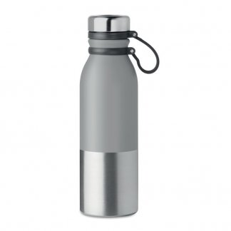 Bouteille isotherme personnalisée en inox double paroi - 600ml - gris - ICELAND