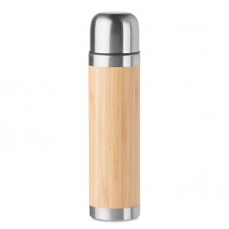 Bouteille isotherme publicitaire en bambou et acier inoxydable - 400ml - CHAN BAMBOO