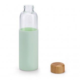 Bouteille personnalisable en verre avec étui silicone - 600ml - Ouvert - DAKAR