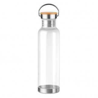 Bouteille promotionnelle en Tritan et bambou - 800ml  - Blanc - HELSINKI BASIC