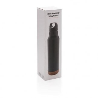 Bouteille publicitaire inox et liège emballage personnalisé- 600 ml - DURINOX