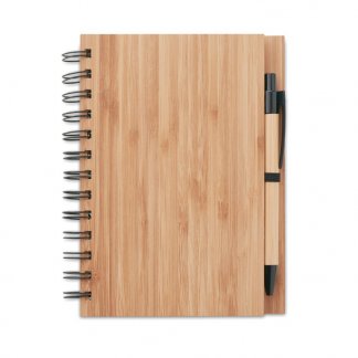 Carnet A5 + stylo promotionnel en bambou - BAMBLOC