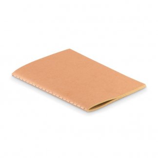 Carnet A6 reliure cousue publicitaire en carton naturel - PAPER BOOK