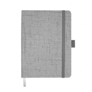 Carnet de notes A6 publicitaire en coton et papier recyclé - Gris - REBOOK