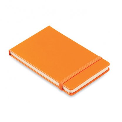 Carnet Vertical A6 Publicitaire En Papier Recyclé Orange Côté STENO
