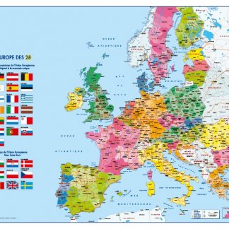 Carte en papier certifié - 66x84,5cm - L'EUROPE POLITIQUE