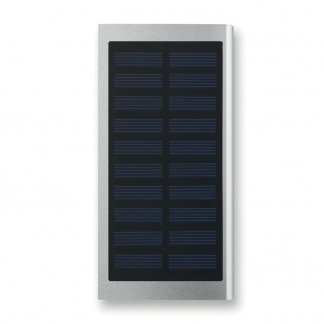 Chargeur solaire publicitaire en aluminium - 8000mAh - Métal - SOLAR POWERFLAT