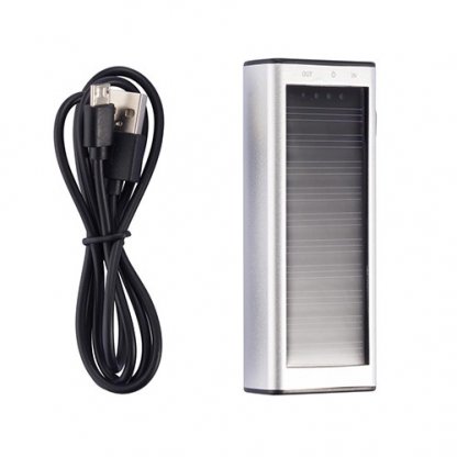 Chargeur Solaire Publicitaire En Aluminium Avec Cable USB SOLAR