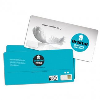 Clé USB carte publicitaire en papier certifié et plastique recyclé - carte de correspondance - PAPER