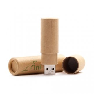 Clé USB cylindre personnalisée en papier recyclé - PAPER ROLL