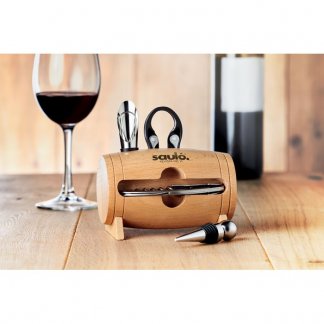 Coffret de sommelier personnalisé en bois - logo - BOTA