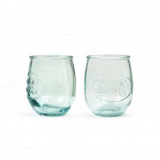 Coffret personnalisable 1 bouteille et 2 verres en verre recyclé - 1000ml - 2 verres - COMBIGLOU