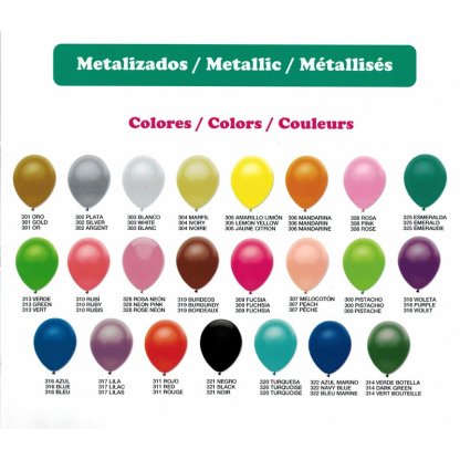 Couleurs Métallisées Ballon De Baudruche Biodégradable En Latex GLOBOS