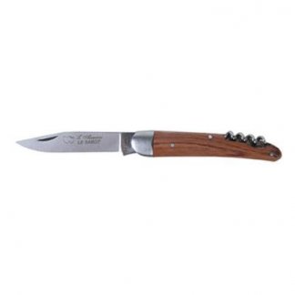 Couteau pliable tire-bouchon publicitaire en bois de bubinga - LE SABOT