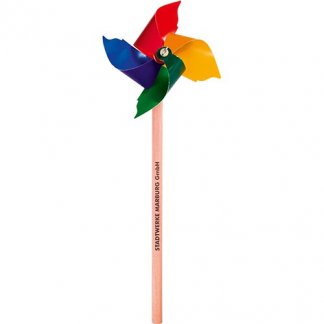 Crayon graphite éolienne publicitaire en bois - AILETTES