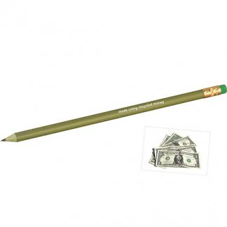 Crayon publicitaire en billets de banques recyclés - MONEY PENCIL