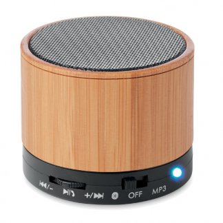 Enceinte bluetooth personnalisable en bambou - noir - BAMBSONG