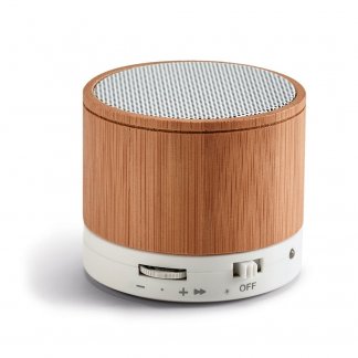 Enceinte bluetooth promotionnelle en bambou - GLASHOW