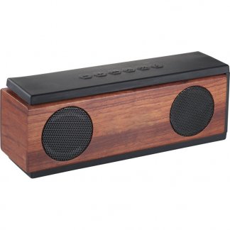 Enceinte bluetooth promotionnelle en bois - dessus - DOUBLEVOL