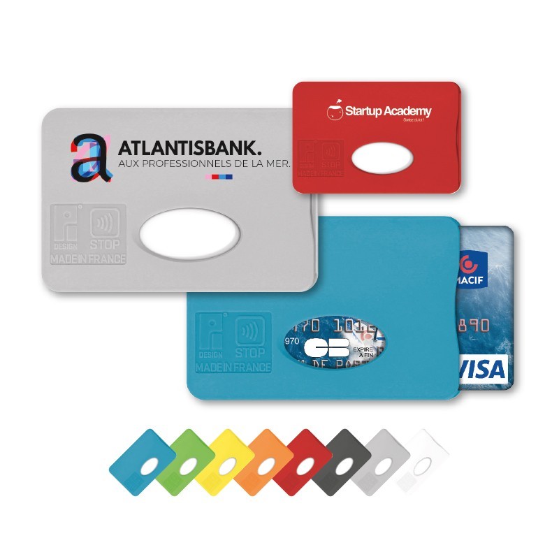 Etui rigide pour carte de crédit Anti-RFID personnalisé en plastique  polystyrène