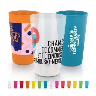 Gobelet promotionnel réutilisable en polypropylène - 300ml - GLASS