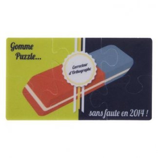 Gomme blanche puzzle publicitaire à votre forme - gomme - GOPUZZLE