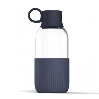 Gourde éco-conçue publicitaire en verre - 500ml - GOBI INDOOR - Anthracite