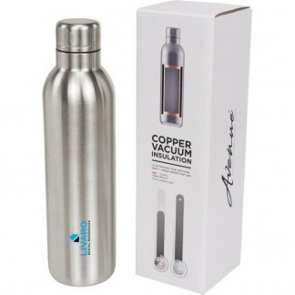 Gourde isotherme promotionnelle en acier inoxydable - 510ml - logo gris - THORA