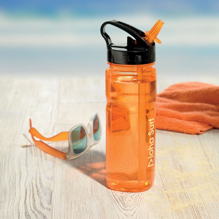 Gourde avec paille personnalisée en Tritan 500ml NINA