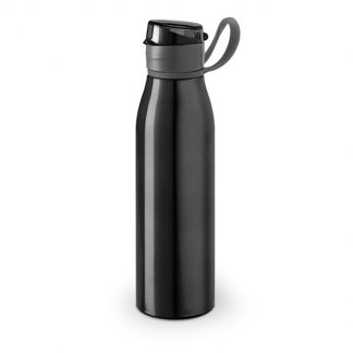 Gourde publicitaire 650ml en aluminium - Noir - WAVE