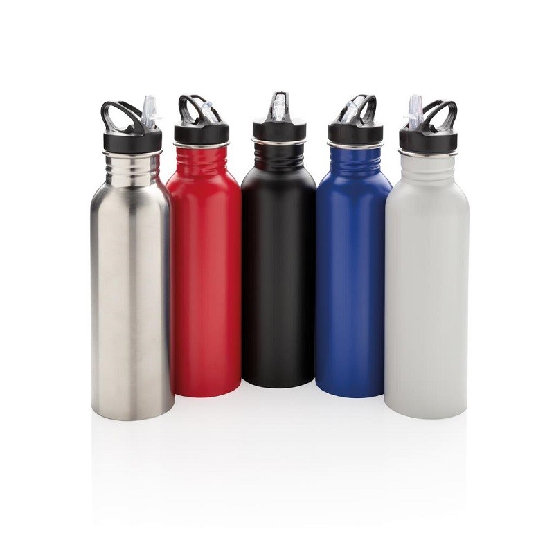 Gourde Isotherme Homealexa 680ml - Acier Inoxydable 316, Double Ouverture (paille Et Bec), étanche, Maintien Chaud 12h/froid 24h