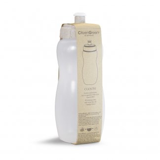 Gourde sport personnalisée 600ml en polyéthylène et bioplastique - avec packaging - ZEBUBIO