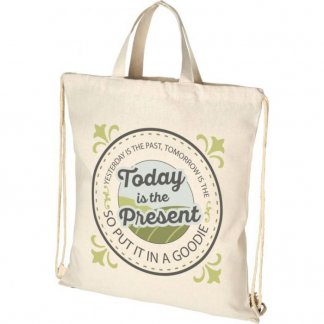 Gym bag personnalisable en coton recyclé - 210g - 38 x 42 cm - logo -  PHEEBS