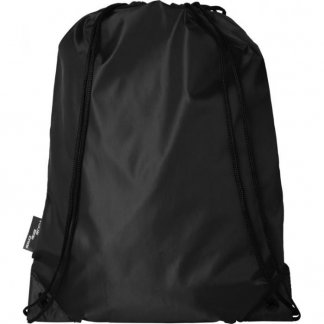 Gym bag promotionnel en bouteilles plastiques recyclées - 110g - 33 x 44 cm - noir - ORIOLE