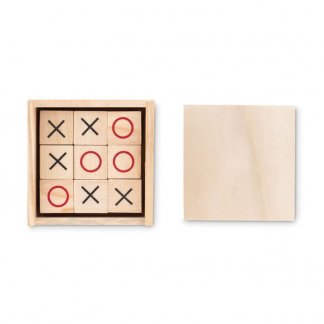 Jeu de morpion en bois personnalisable - rangé - TIC TAC TOE