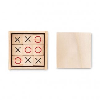 Jeu de morpion en bois personnalisable - rangé - TIC TAC TOE