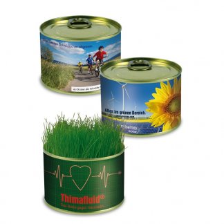 Kit de plantation dans boite de conserve en métal promotionnelle - LA NATURE EN CONSERVE