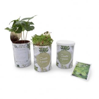 Kit de plantation dans boite de conserve personnalisée - CANETTE